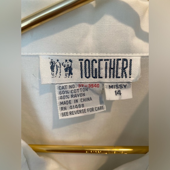 Vintage NWT Cotton Western Lace Shoulder Pad Midi Belted Dress VTG 14 - Picture 11 of 14